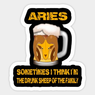 Funny zodiac signs design Aries Sticker